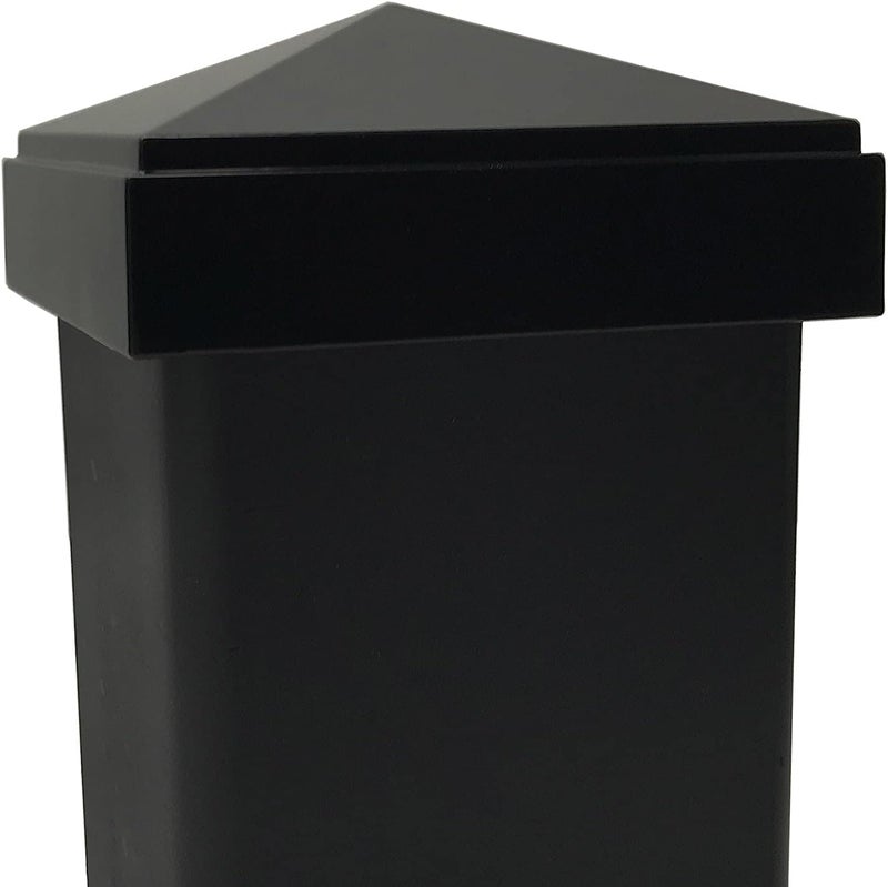 Decorex Hardware 3" x 3" Aluminium Pyramid Post Cap for Metal Posts - Pressure Fit - Black - DHPPC30 - Image 5